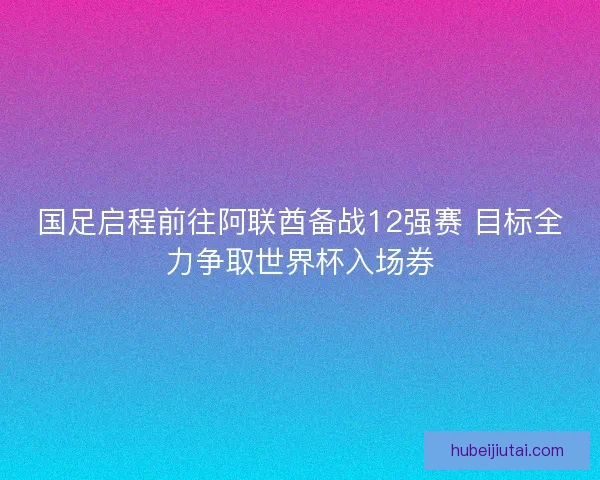 国足启程前往阿联酋备战12强赛 目标全力争取世界杯入场券